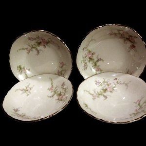 Vintage Berry Bowls, Fruit Bowls, Homer Laughlin Virginia Rose, 4pc Bowl Set,
